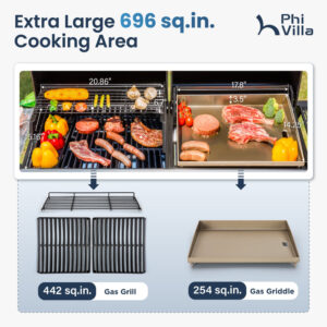 Alternative view of Gas Grill and Griddle Combo Large-size for Outdoor-Captiva Designs