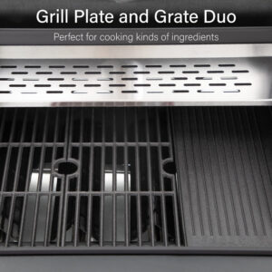 Alternative view of 46,700 BTU 4-Burner Gas BBQ Grill with Side Burner-Captiva Designs
