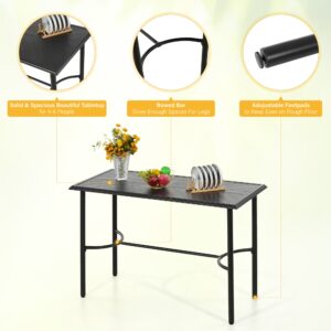 Alternative view of PHI VILLA Patio Large Height Metal Bar Table for 4-6 People