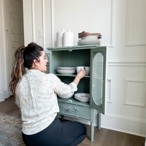 Mint Green Antique Sideboard